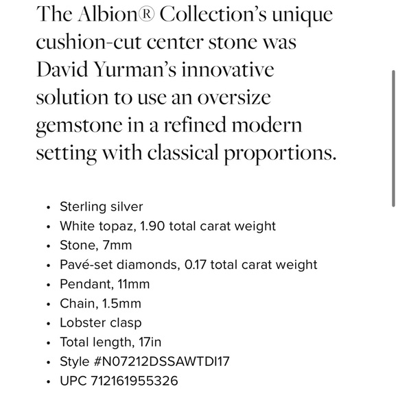 David Yurman Petite Albion Necklace - Picture 7 of 8